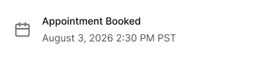 Booked appointment
